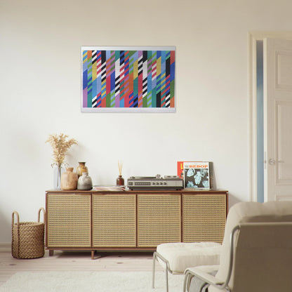 FETE 1989 - Bridget Riley Brushed Aluminum Print - 70x100 cm / 28x40 inches | Bridget Riley Aluminum Print | Bridget Riley Prints