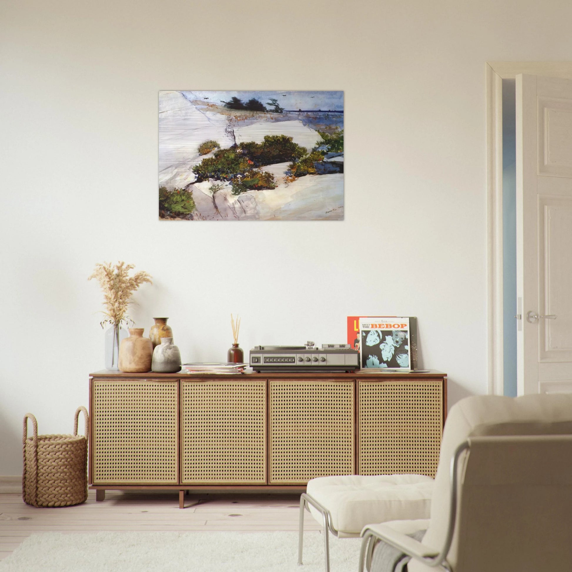 MAINE CLIFFS - Winslow Homer Brushed Aluminum Print - 70x100 cm / 28x40 inches | Winslow Homer Aluminum Print | Winslow Homer Prints