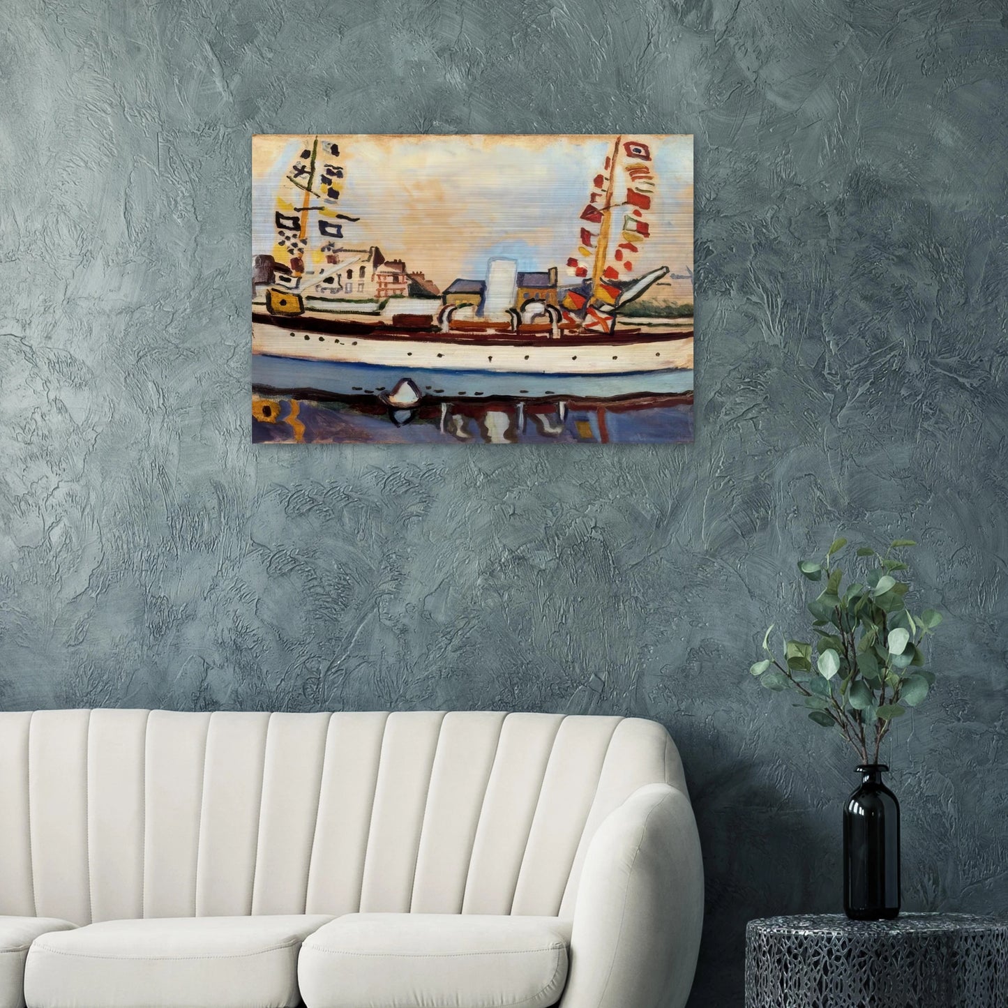 THE ENGLISH YACHT 1906 - Raoul Dufy Brushed Aluminum Print - 70x100 cm / 28x40 inches | Raoul Dufy Aluminum Print | Raoul Dufy Prints