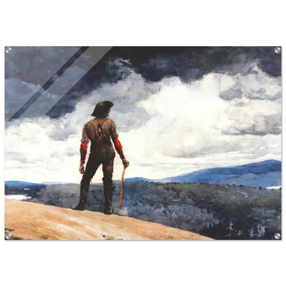 THE WOODCUTTER - Winslow Homer Acrylic Print - 70x100 cm / 28x40″ inches