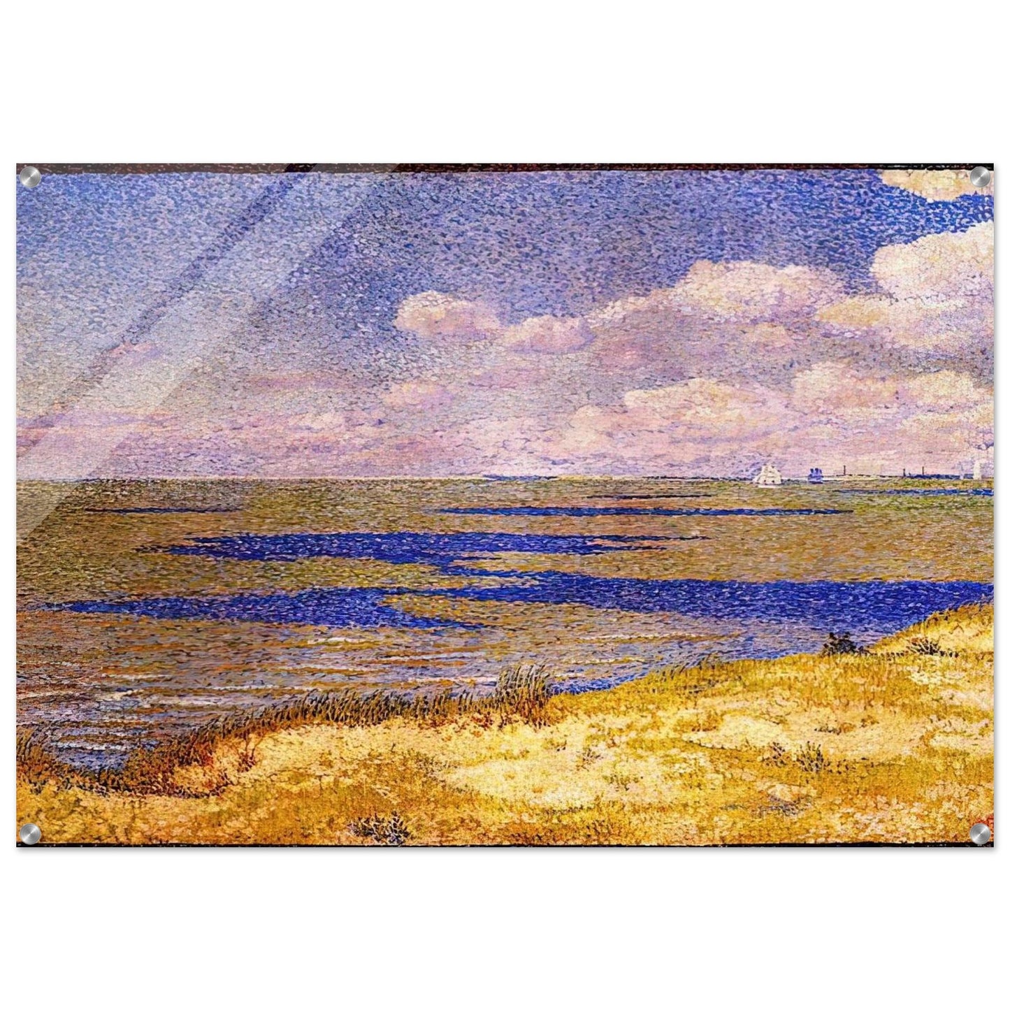 VIEW OF THE RIVER SCHELDT 1893 - Theo van Rysselberghe Acrylic Print - 70x100 cm / 28x40″ inches