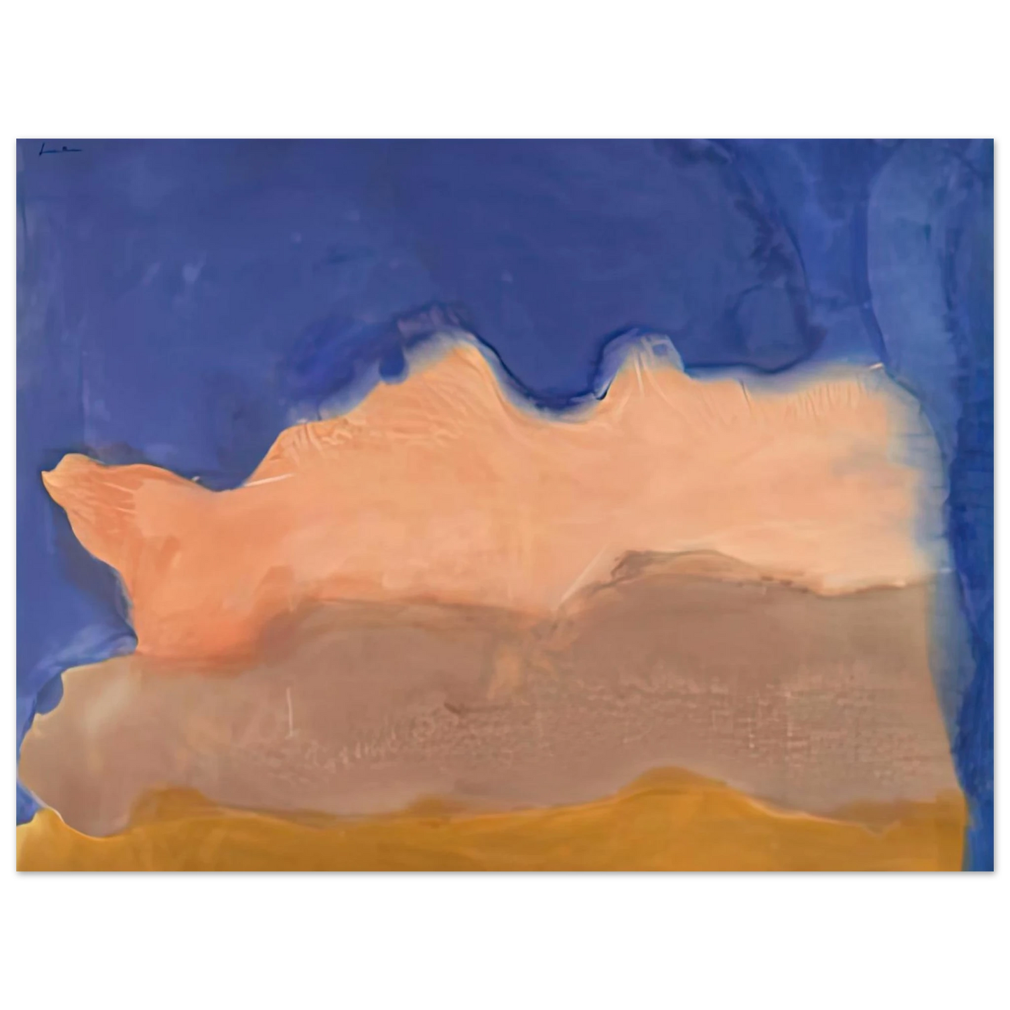 Helen Frankenthaler - Moontide, 1968- Wall Art - 30x40 cm / 12x16 inches - Premium Wooden Framed Poster With Fine Art Paper-canvas - Black frame