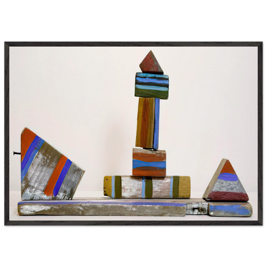 Untitled - 1970 N8 - Betty Parsons 70x100 cm / 28x40 inches Framed Art Print – Black Wooden Frame