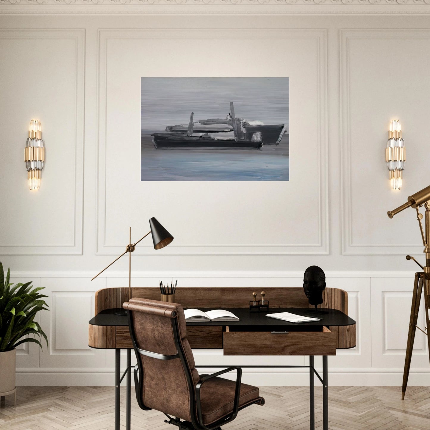 Marine - Lyrical Abstraction - Nicolas de Stael Brushed Aluminum Print - 70x100 cm / 28x40 inches | Nicolas de Stael Aluminum Print | Nicolas de Stael Prints