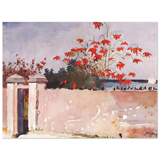 Winslow Homer - A WALL NASSAU  75x100 cm / 30x40inches Fine Art Poster