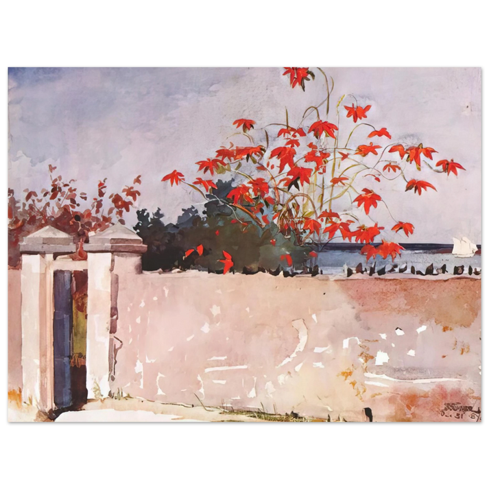Winslow Homer - A WALL NASSAU  75x100 cm / 30x40inches Fine Art Poster
