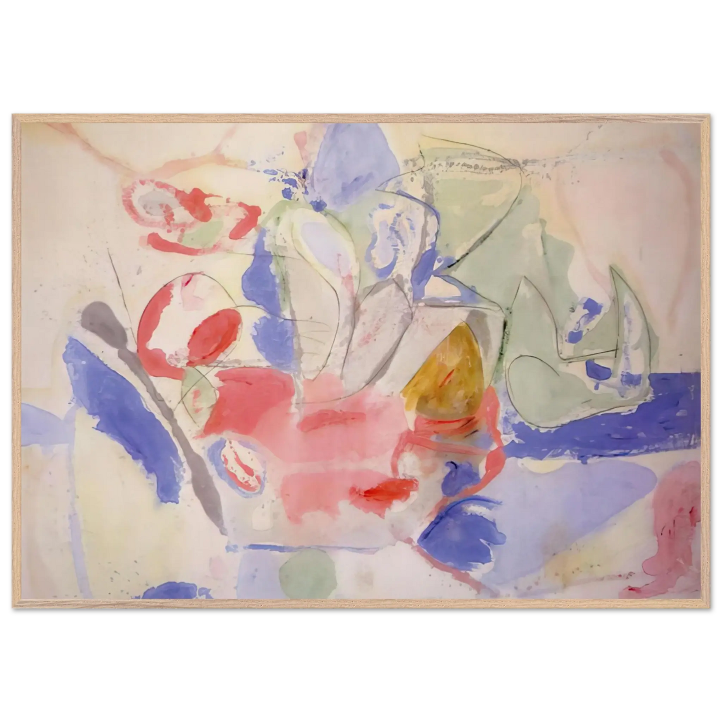 Helen Frankenthaler - Mountains and Sea - 1952 Wall art - A2 (42 x 59.4  cm) - Fine Art Poster - -