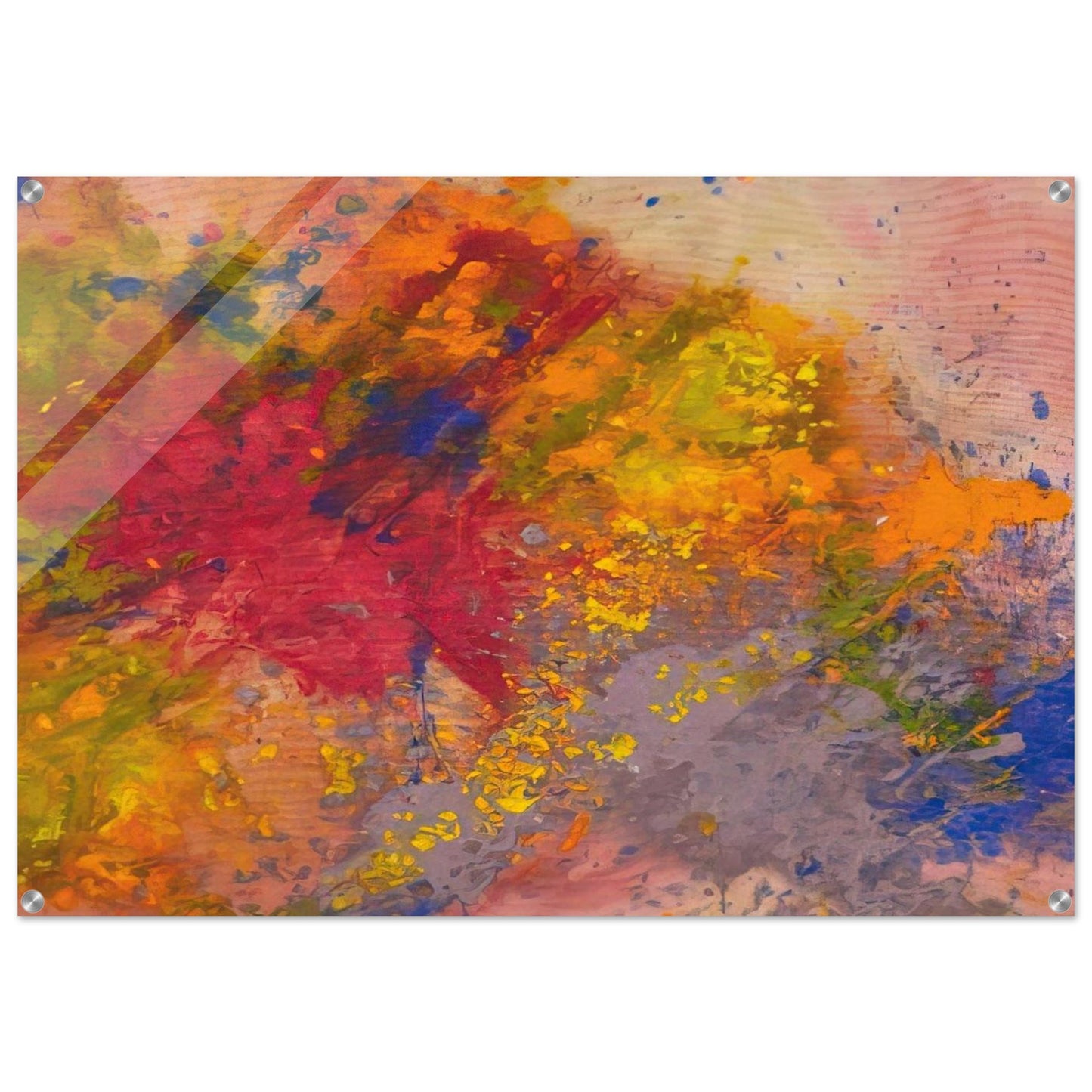 Red Linger - Sam Gilliam Acrylic Print - 70x100 cm / 28x40″ inches