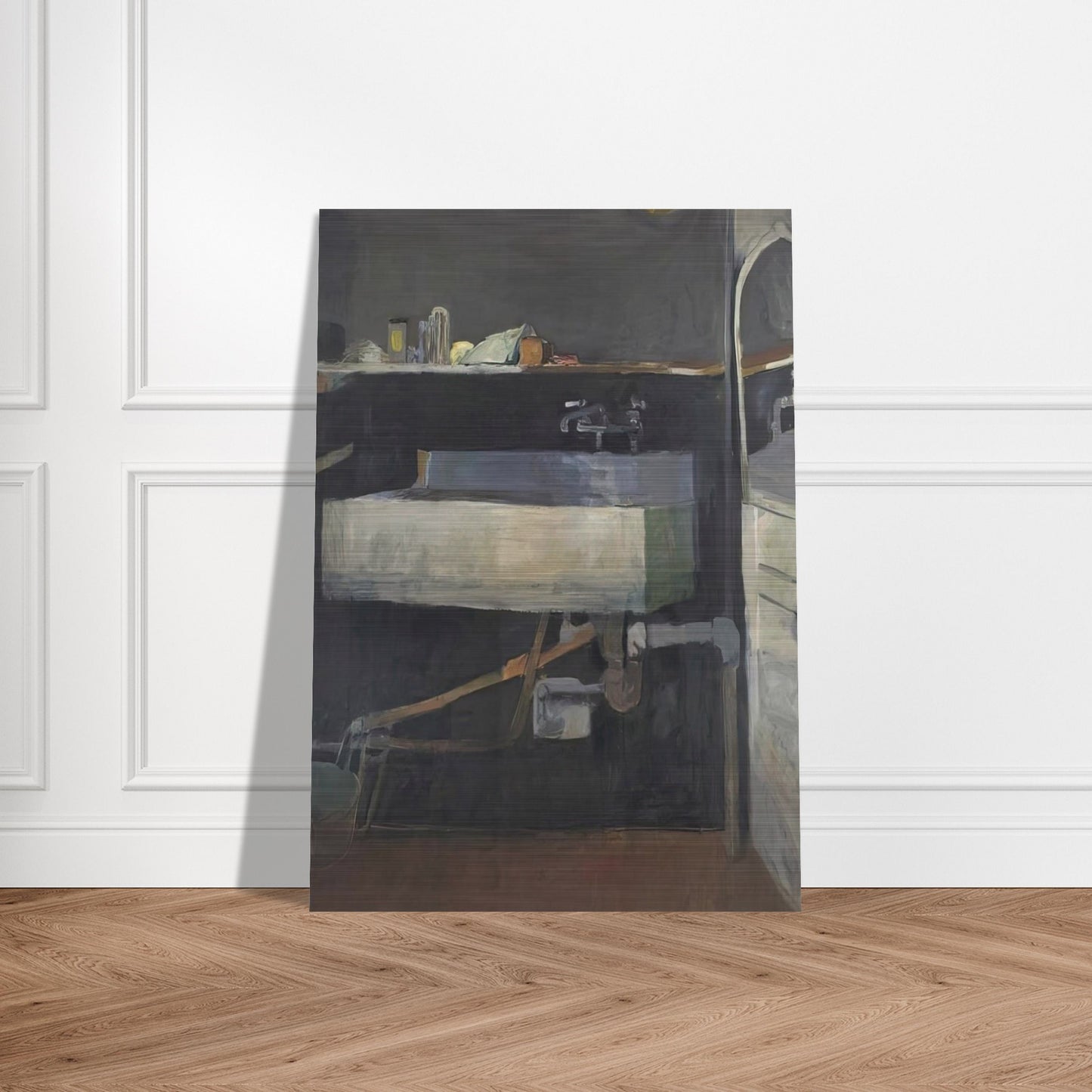 Corner of Studio – Sink - Richard Diebenkorn Brushed Aluminum Print - 70x100 cm / 28x40 inches | Richard Diebenkorn Aluminum Print | Richard Diebenkorn Prints