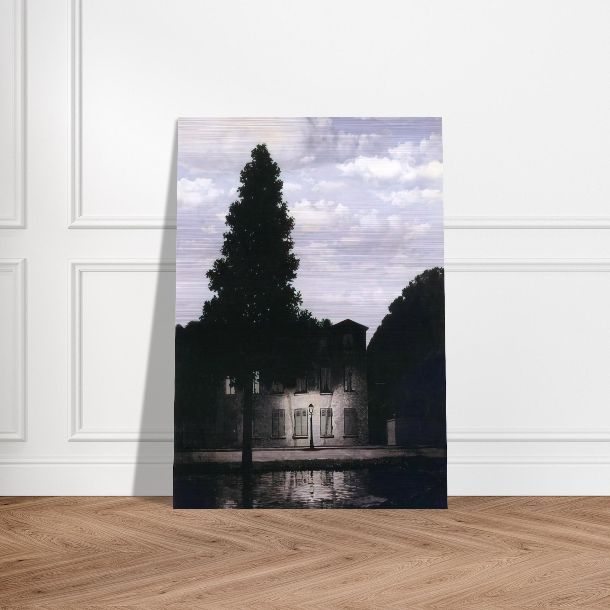 THE EMPIRE OF LIGHTS 1954 - Rene Magritte Brushed Aluminum Print - 70x100 cm / 28x40 inches | Rene Magritte Aluminum Print | Rene Magritte Prints