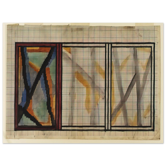Vanessa Bell - PRELIMINARY DESIGN FOR LADY HAMILTON RUG 1914  75x100 cm / 30x40inches Fine Art Poster