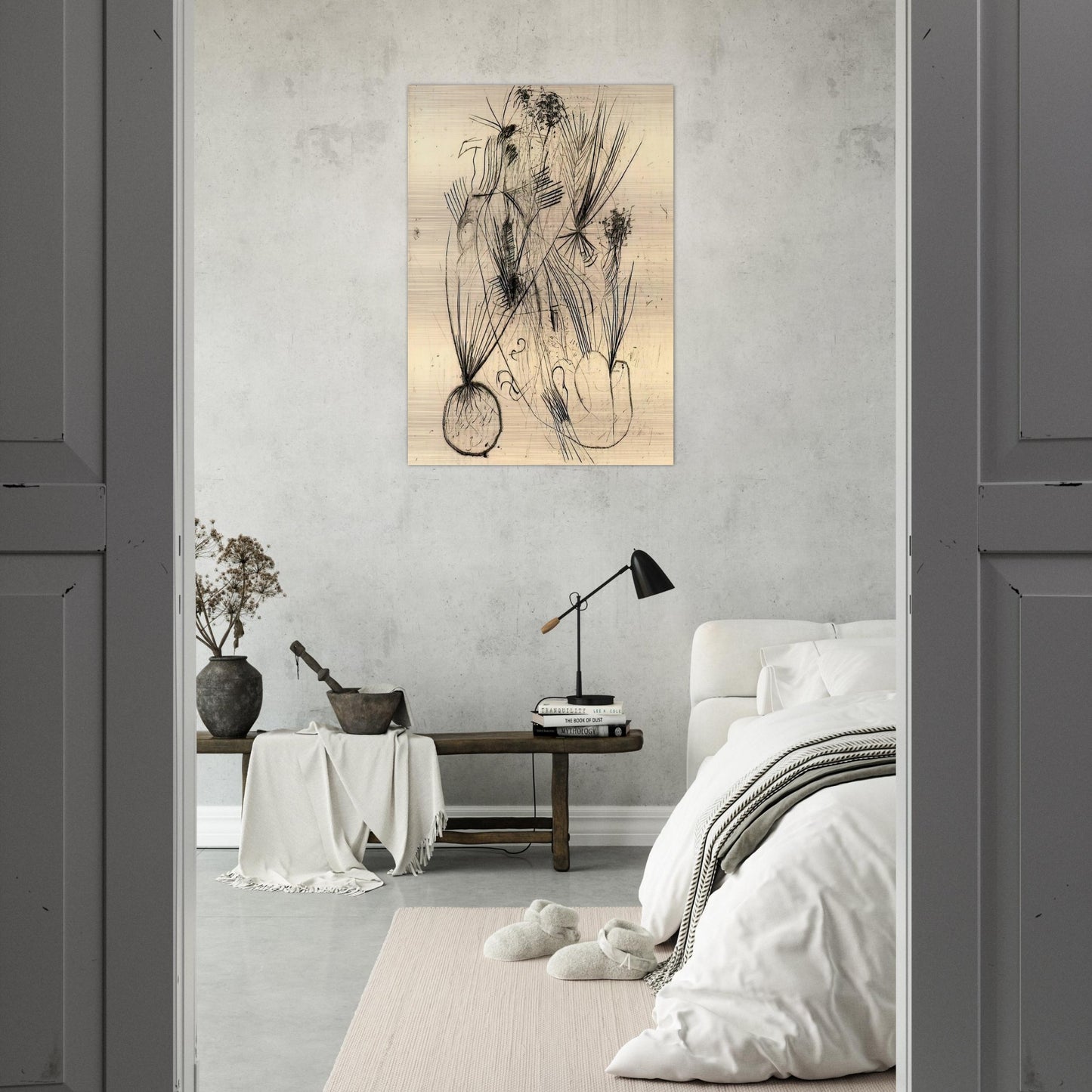 Planta tuberosa - Surrealism - Wols Brushed Aluminum Print - 70x100 cm / 28x40 inches | Wols Aluminum Print | Wols Prints