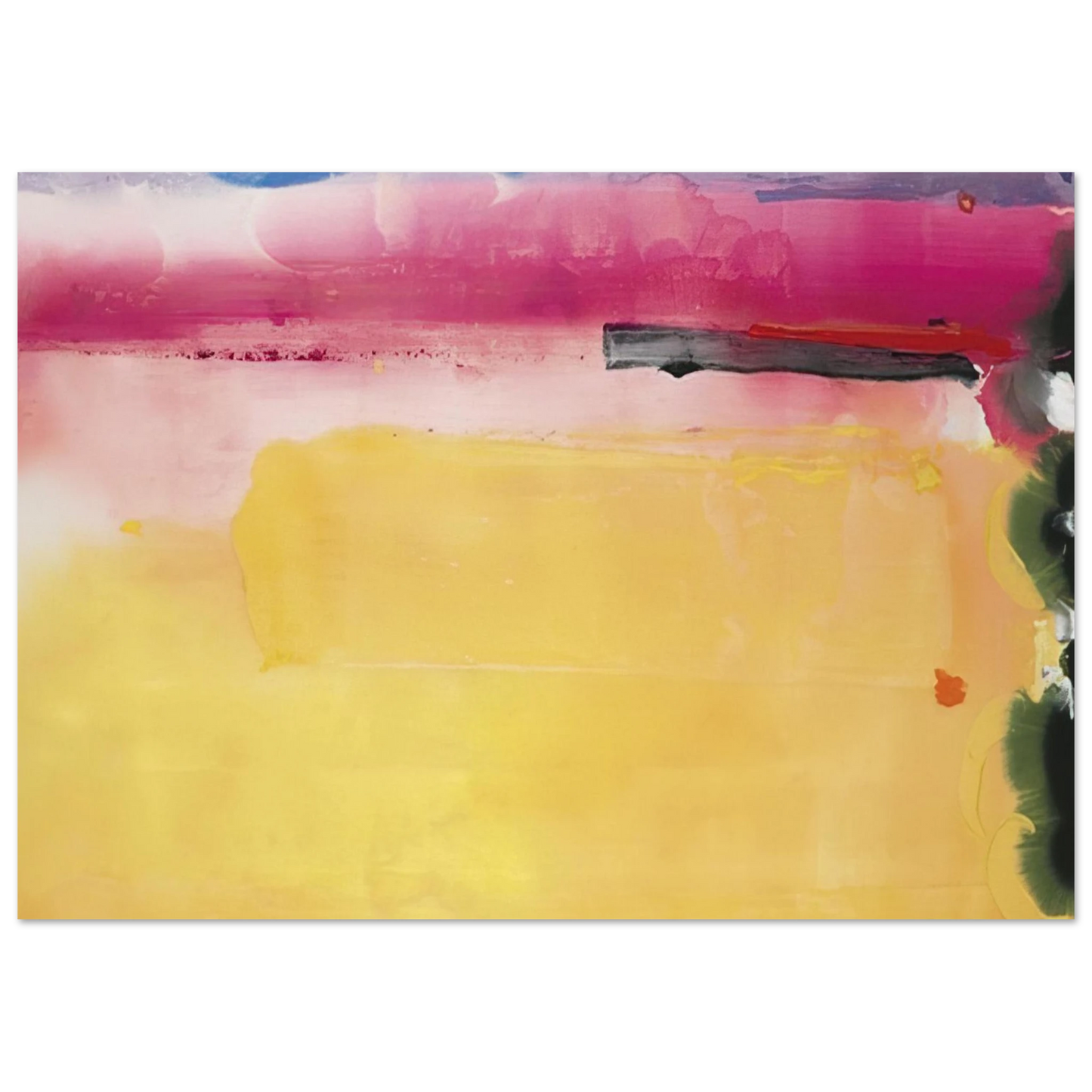 Helen Frankenthaler - Black-Eyed Susan - 1988 Wall art - 60x80 cm / 24x32 inches - Premium Wooden Framed Poster With Fine Art Paper-canvas - White frame