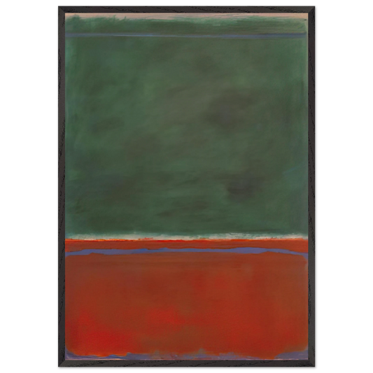 Green and Maroon - 1953 - Mark Rothko 70x100 cm / 28x40 inches Framed Art Print – Black Wooden Frame