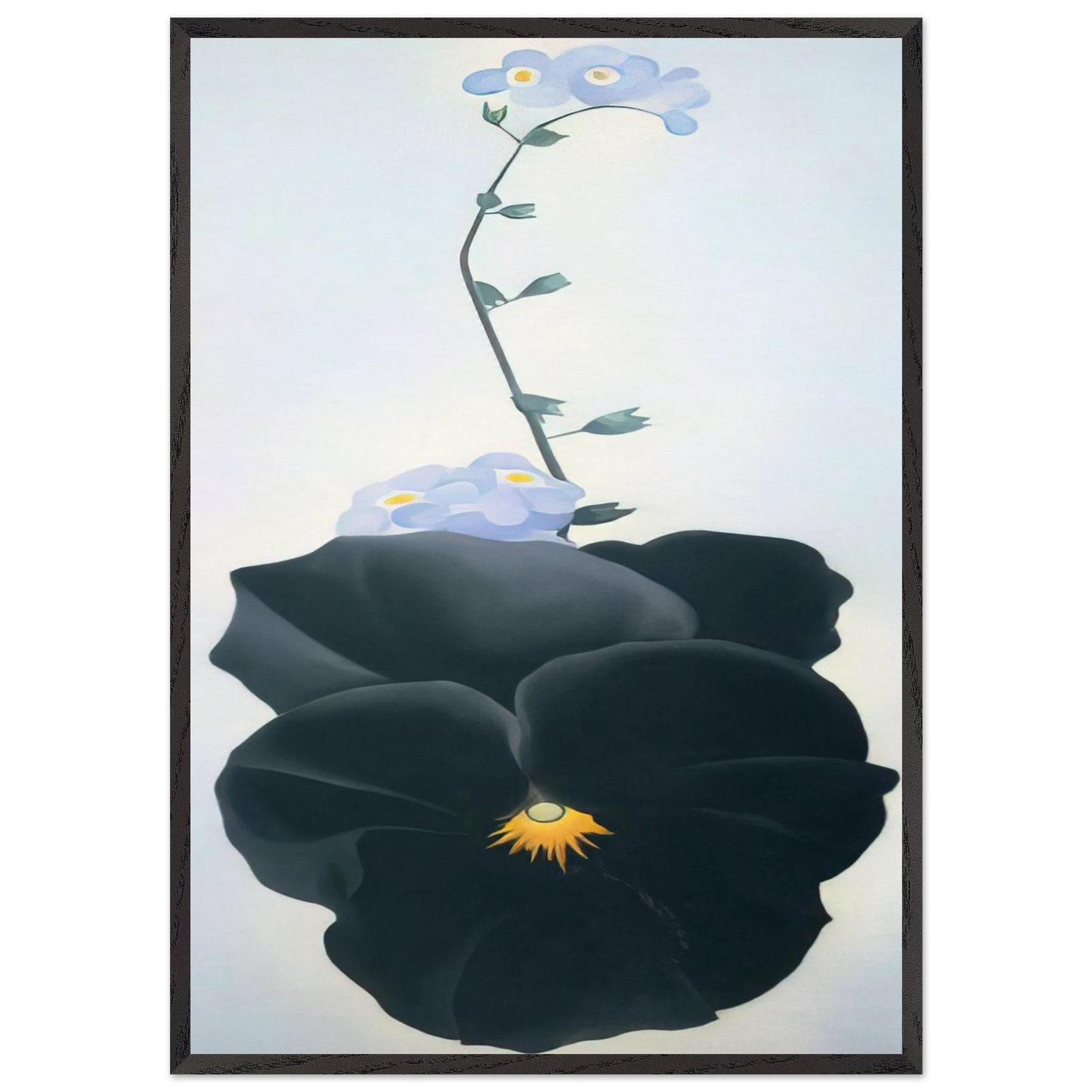Pansy - Georgia OKeeffe 70x100 cm / 28x40 inches Framed Art Print – Black Wooden Frame