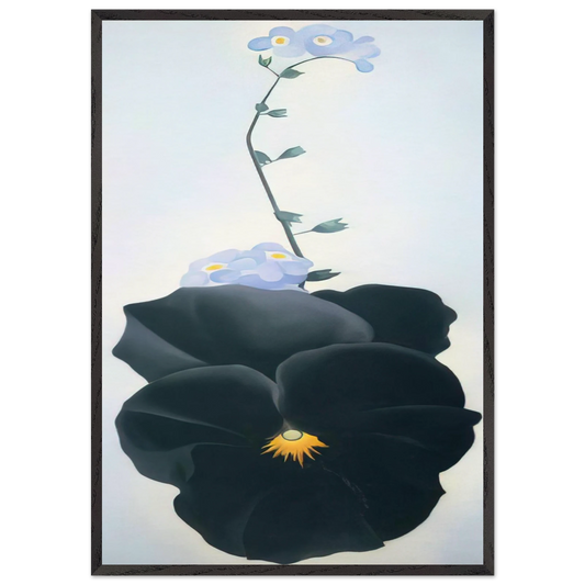 Pansy - Georgia OKeeffe 70x100 cm / 28x40 inches Framed Art Print – Black Wooden Frame