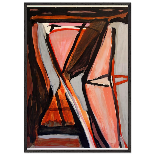 Lattrait - 1978 - Bram van Velde 70x100 cm / 28x40 inches Framed Art Print – Black Wooden Frame