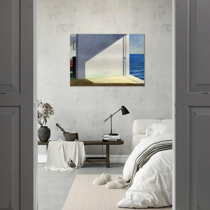 Rooms By The Sea - Edward Hopper Brushed Aluminum Print - 70x100 cm / 28x40 inches | Edward Hopper Aluminum Print | Edward Hopper Prints