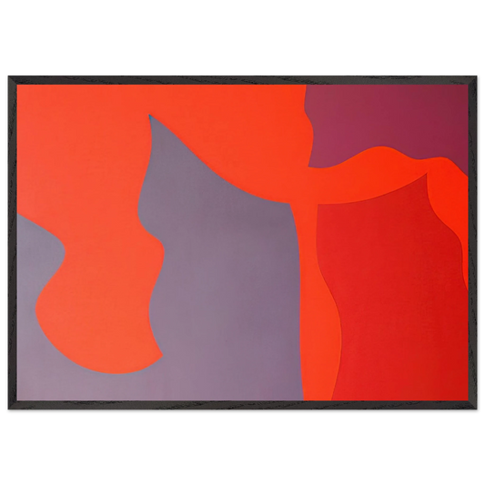 Passage-rosion - Fernand Leduc 70x100 cm / 28x40 inches Framed Art Print – Black Wooden Frame