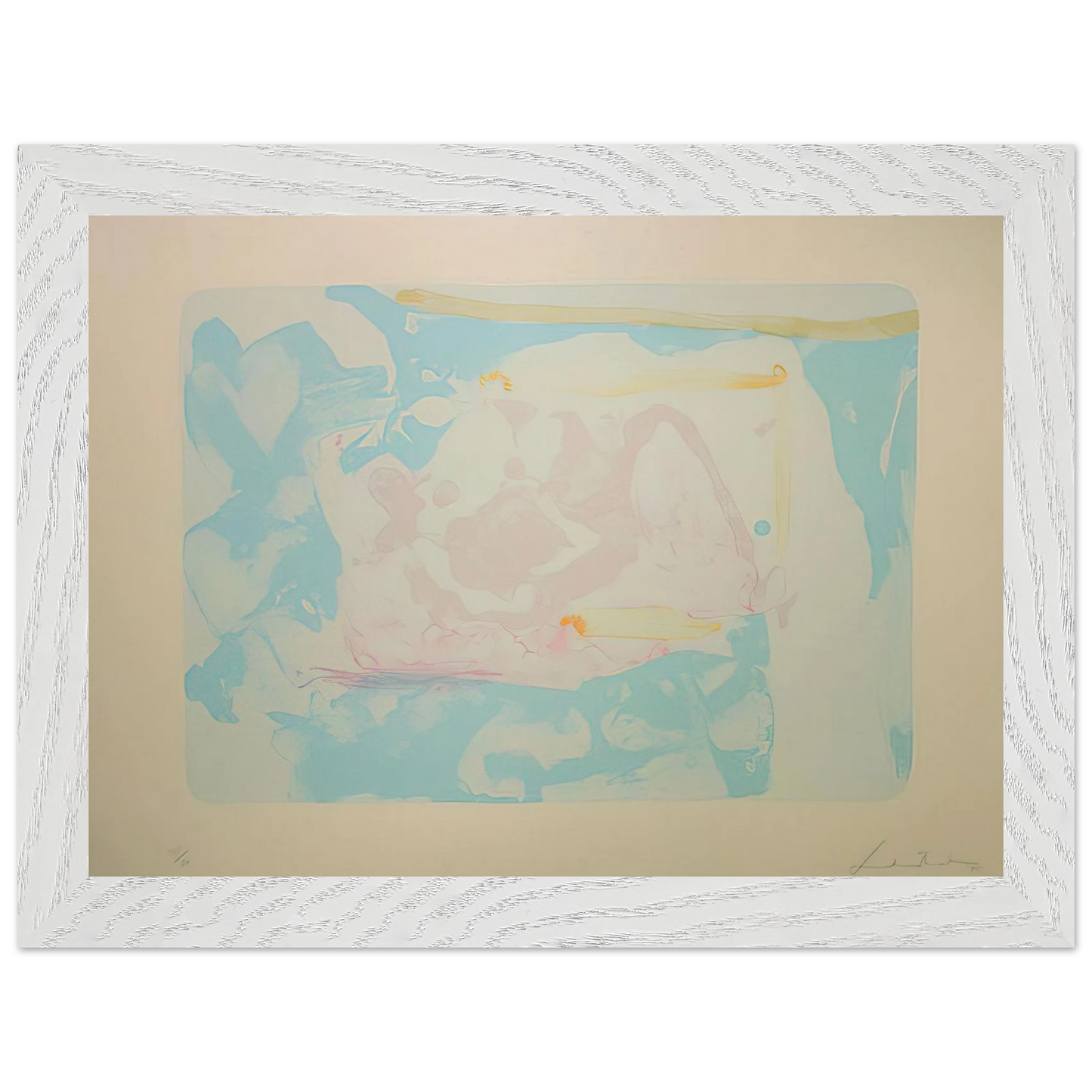 Helen Frankenthaler - Reflections III - 1995 Wall art - 45x60 cm / 18x24 inches - Fine Art Poster-canvas - -