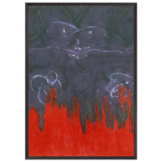 Infinity Field Torino Series 1 - 1986 - Theodoros Stamos 70x100 cm / 28x40 inches Framed Art Print – Black Wooden Frame
