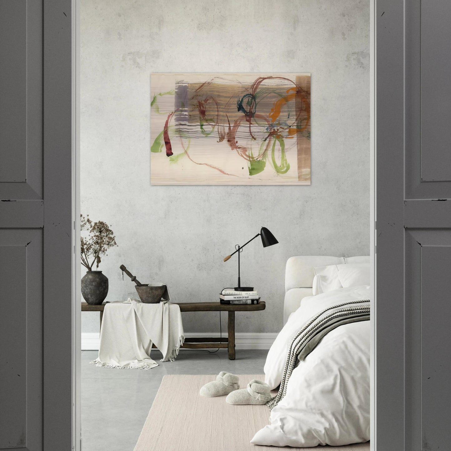 New River Watercolor, Series I, No. 3 - 1988 - John Cage Brushed Aluminum Print - 70x100 cm / 28x40 inches | John Cage Aluminum Print | John Cage Prints