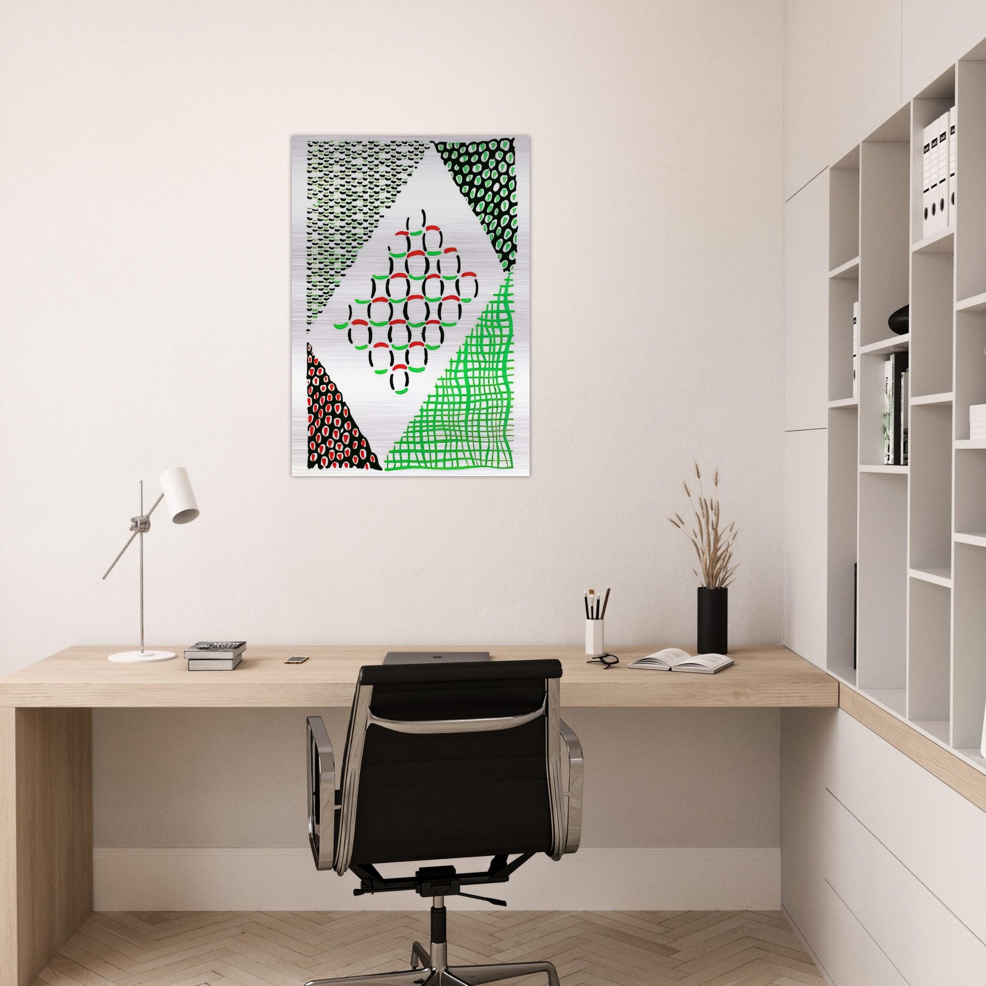 COMPOSITION 19 - Sonia Delaunay Brushed Aluminum Print - 70x100 cm / 28x40 inches | Sonia Delaunay Aluminum Print | Sonia Delaunay Prints