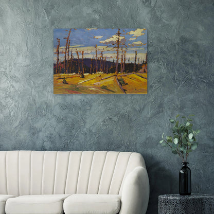 BURNT OVER FOREST 1916 - Tom Thomson Brushed Aluminum Print - 70x100 cm / 28x40 inches | Tom Thomson Aluminum Print | Tom Thomson Prints