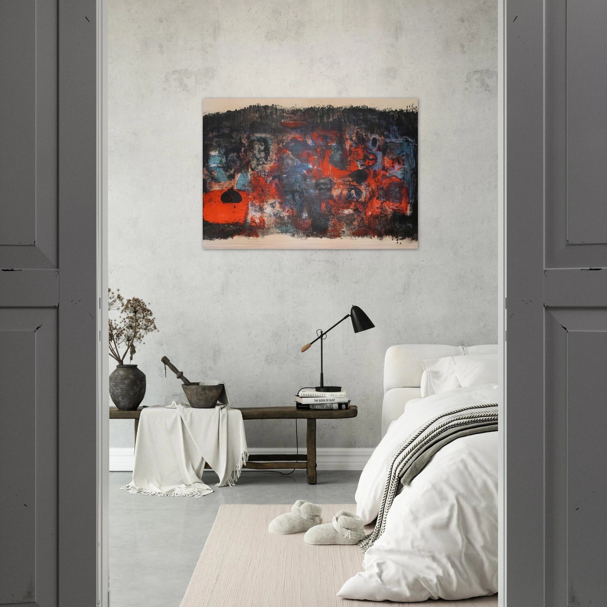 UNTITLED 1956 - Zao Wou-Ki Brushed Aluminum Print - 70x100 cm / 28x40 inches | Zao Wou-Ki Aluminum Print | Zao Wou-Ki Prints