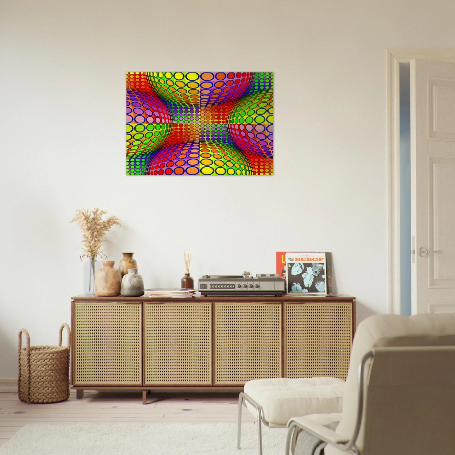 Vega-Lep - 1970 - Victor Vasarely Brushed Aluminum Print - 70x100 cm / 28x40 inches | Victor Vasarely Aluminum Print | Victor Vasarely Prints