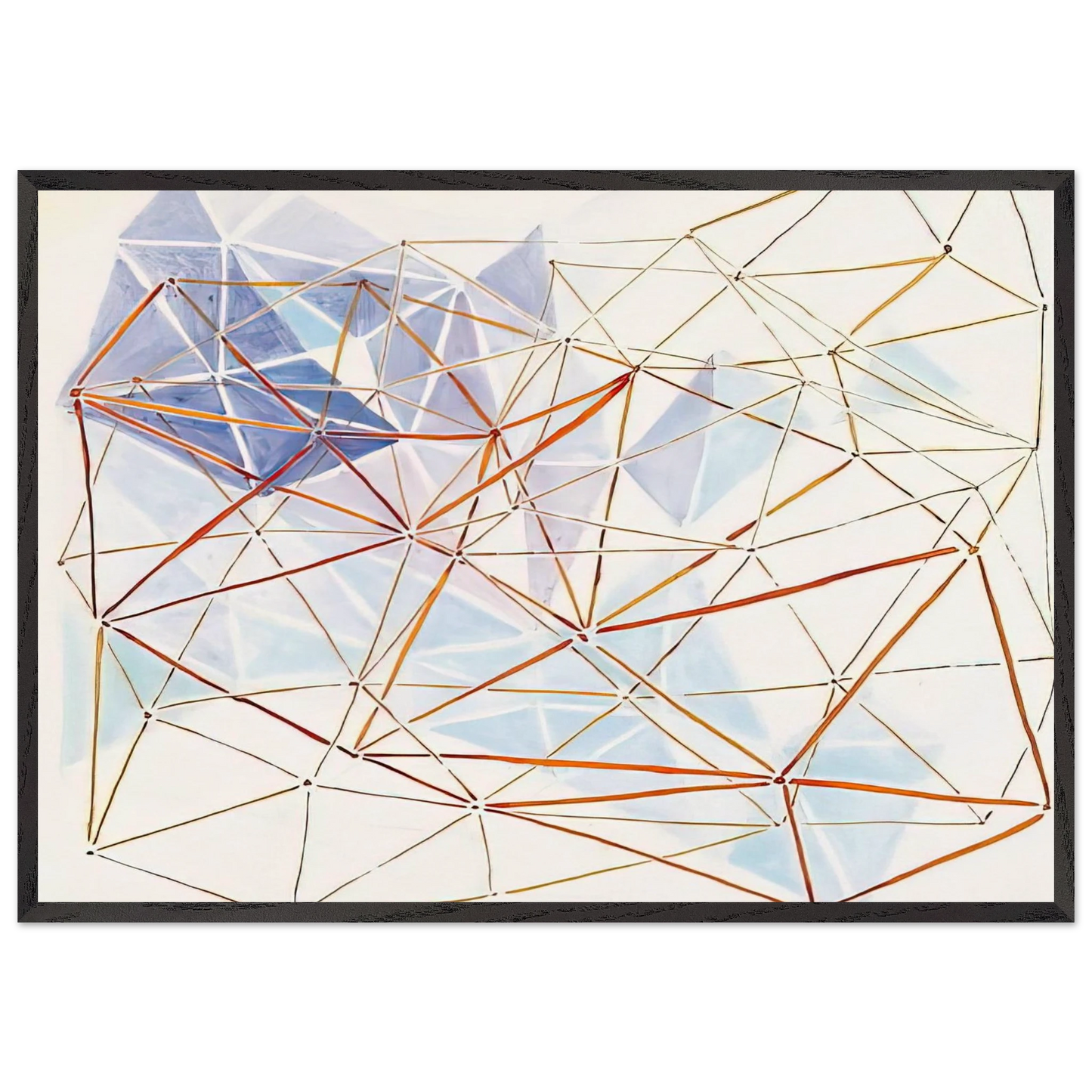 Untitled - 1980 N3 - Gego 70x100 cm / 28x40 inches Framed Art Print – Black Wooden Frame