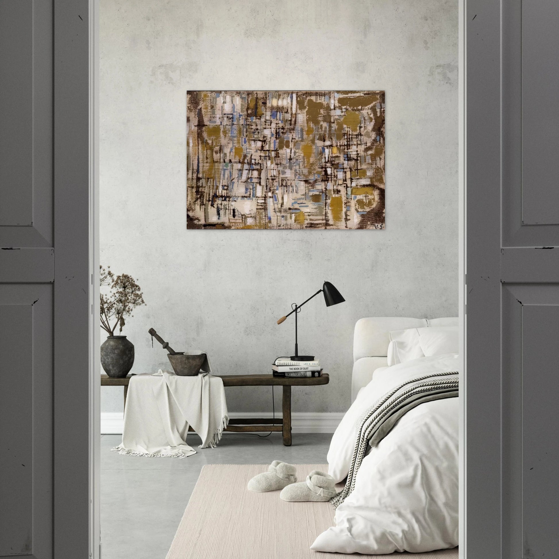 Untitled - 1952 - Maria Helena Vieira da Silva Brushed Aluminum Print - 70x100 cm / 28x40 inches | Maria Helena Vieira da Silva Aluminum Print | Maria Helena Vieira da Silva Prints