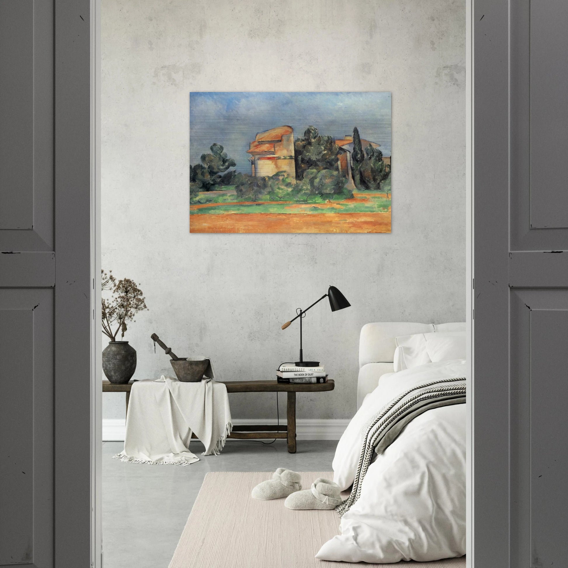 The Pigeon Tower At Bellevue - Paul Cézanne Brushed Aluminum Print - 70x100 cm / 28x40 inches | Paul Cézanne Aluminum Print | Paul Cézanne Prints