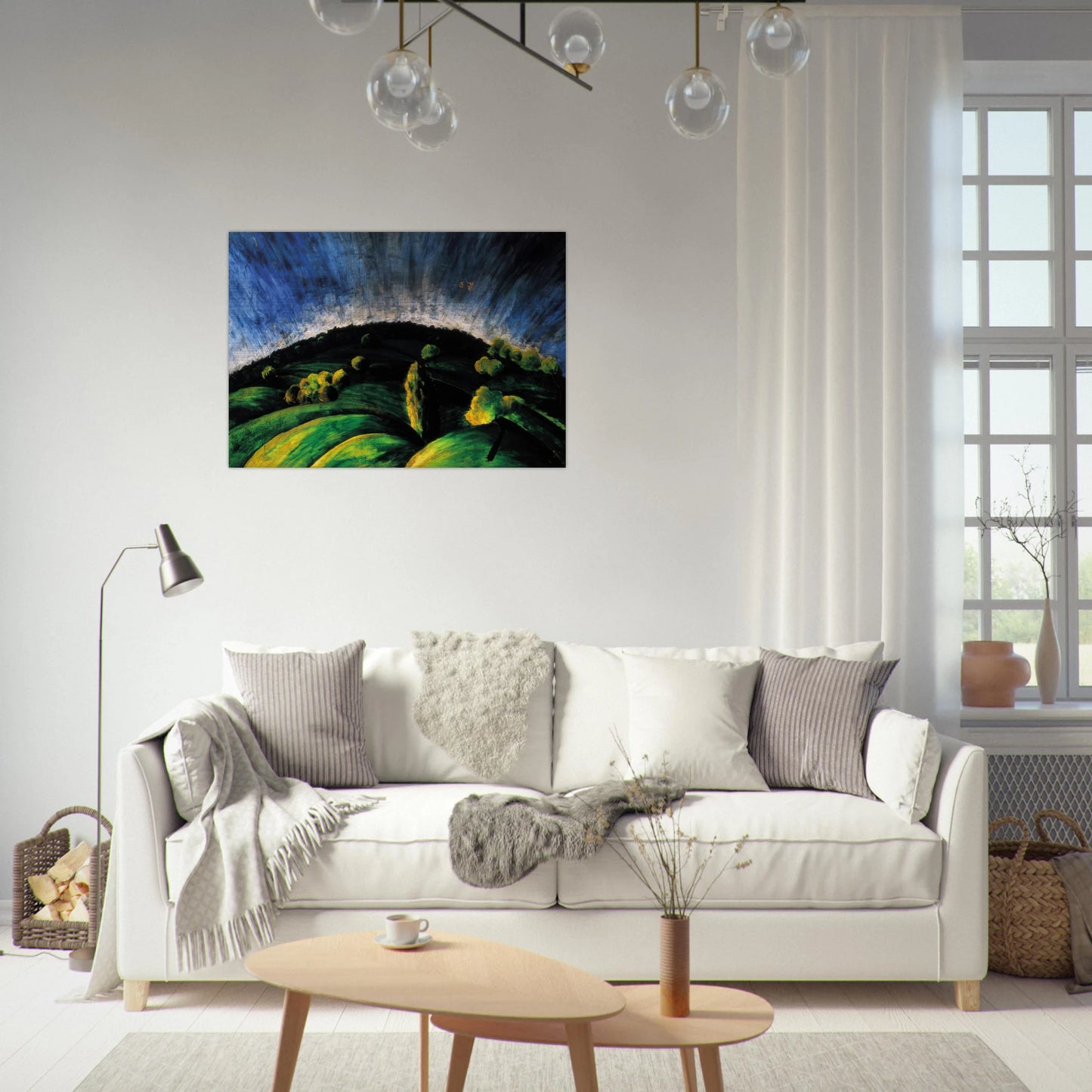 Mountains of Buda - Laszlo Moholy-Nagy Brushed Aluminum Print - 70x100 cm / 28x40 inches | Laszlo Moholy-Nagy Aluminum Print | Laszlo Moholy-Nagy Prints