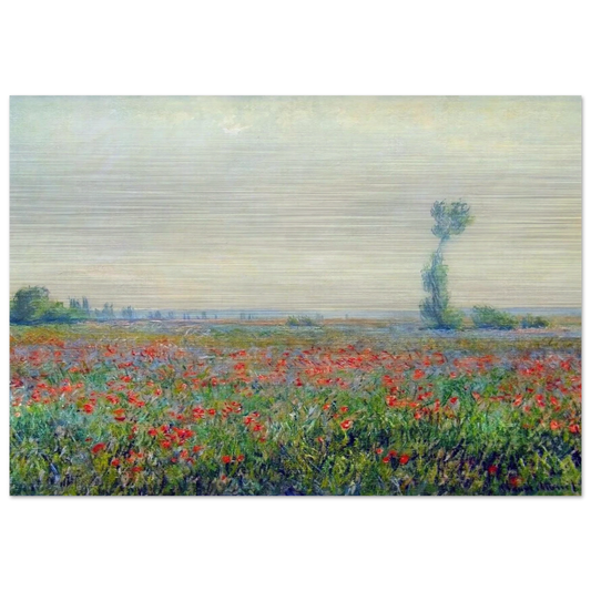 Poppy Field - claude monet Brushed Aluminum Print - 70x100 cm / 28x40 inches | claude monet Aluminum Print | claude monet Prints