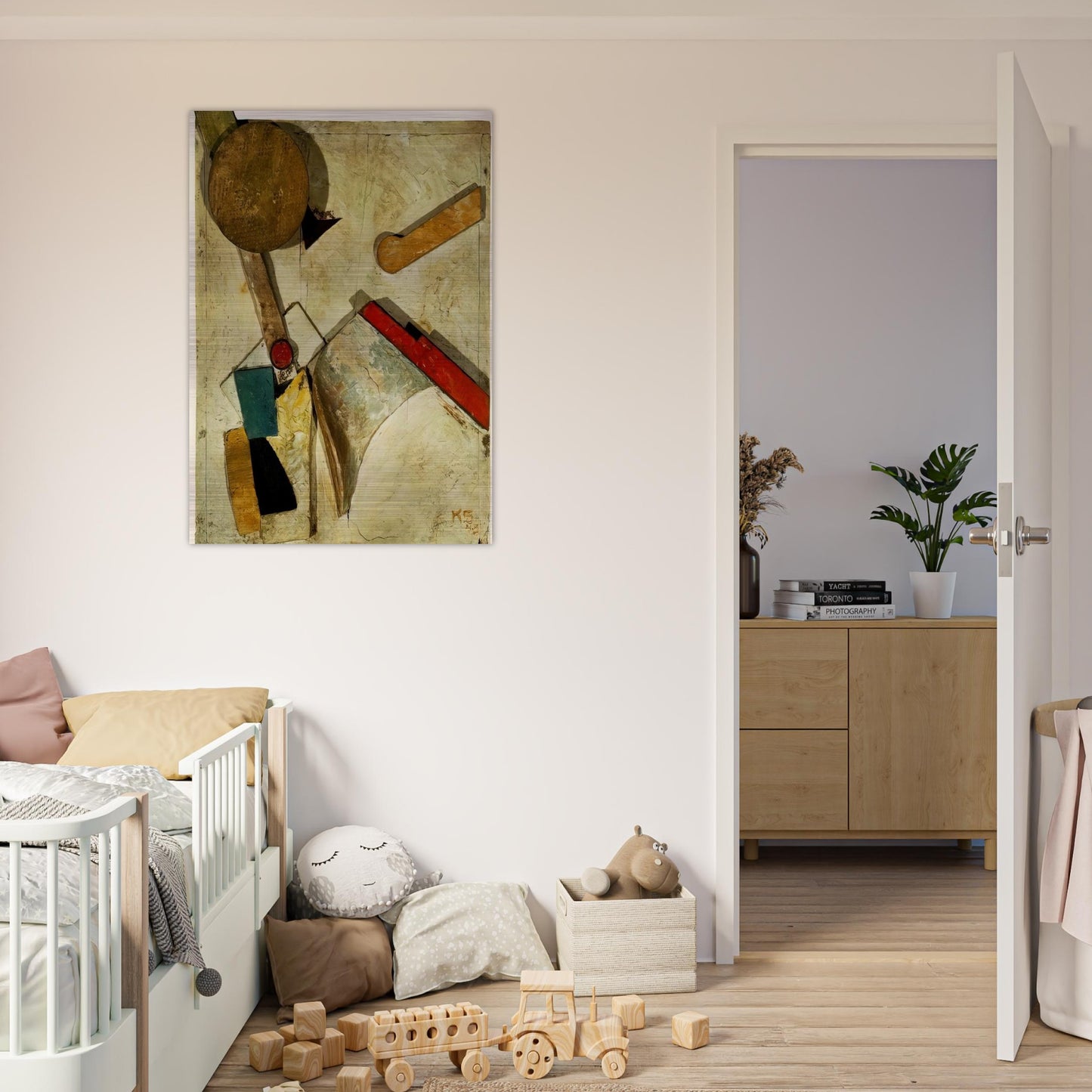 HEAVY RELIEF 1945 - Kurt Schwitters Brushed Aluminum Print - 70x100 cm / 28x40 inches | Kurt Schwitters Aluminum Print | Kurt Schwitters Prints