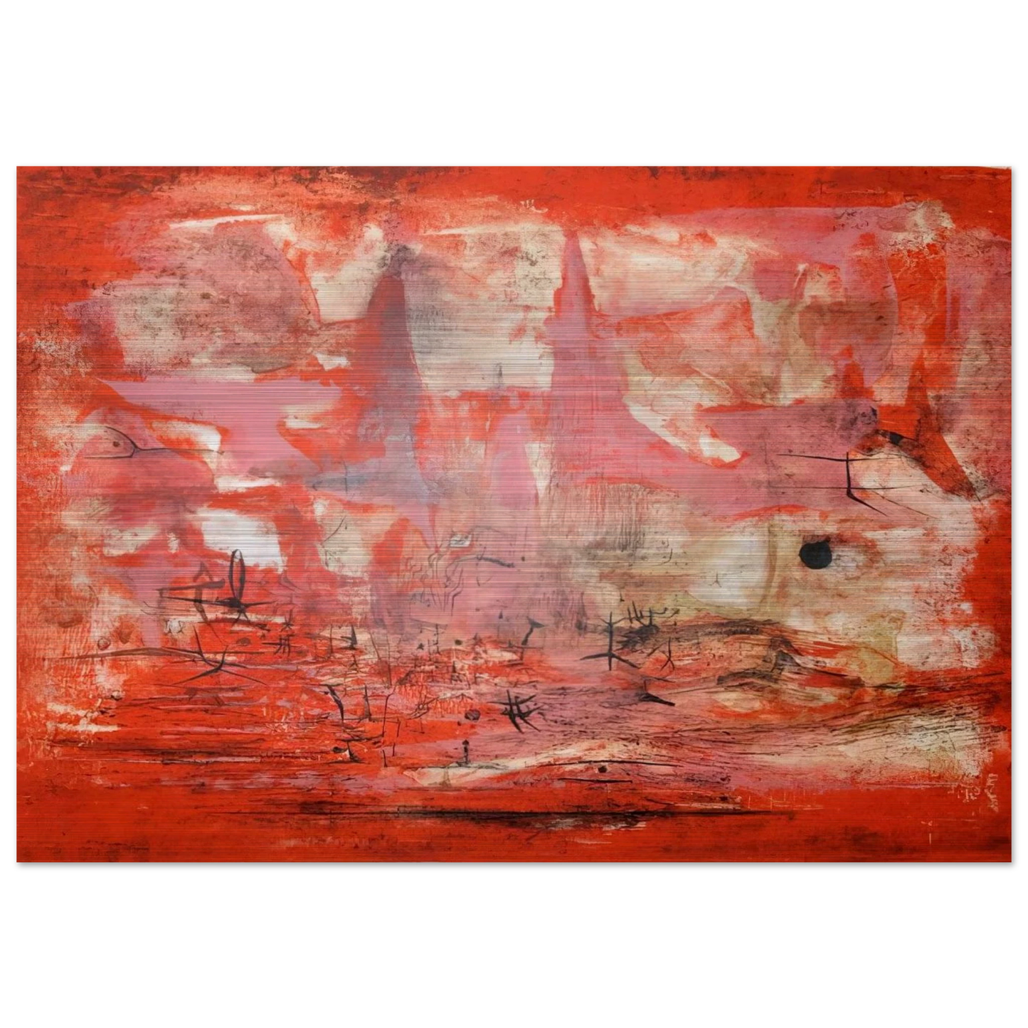 EMBRASEMENT 1954 - Zao Wou-Ki Brushed Aluminum Print - 70x100 cm / 28x40 inches | Zao Wou-Ki Aluminum Print | Zao Wou-Ki Prints