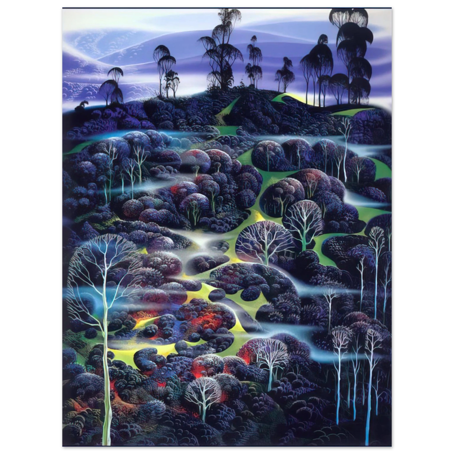 Eyvind Earle - Solemn Solitude  75x100 cm / 30x40inches Fine Art Poster