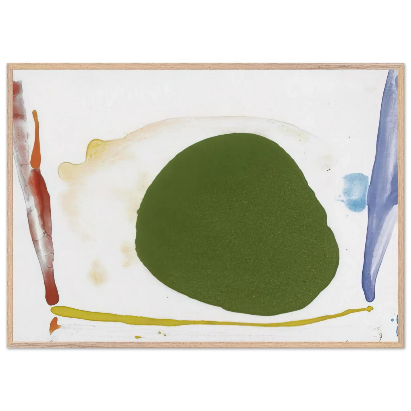 Helen Frankenthaler - Thanksgiving Day - 1973 Wall art - 60x90 cm / 24x36 Inches - Premium Wooden Framed Poster With Fine Art Paper - Black frame