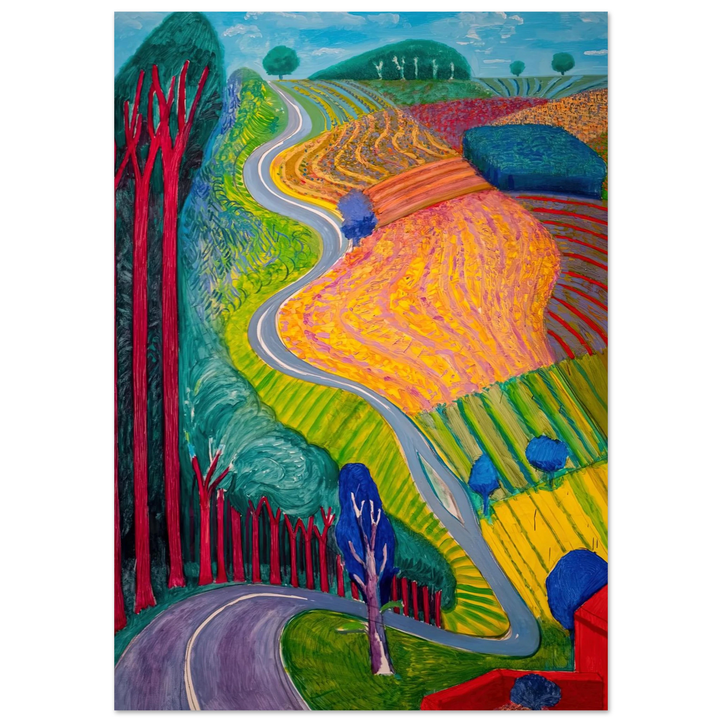 David Hockney - David Hockney Wall art - A1 (59.4 x 84.1  cm) - Fine Art Poster-canvas - -