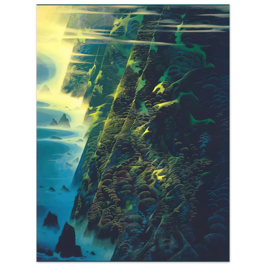 Eyvind Earle - Jeweled Cliffs  75x100 cm / 30x40inches Fine Art Poster