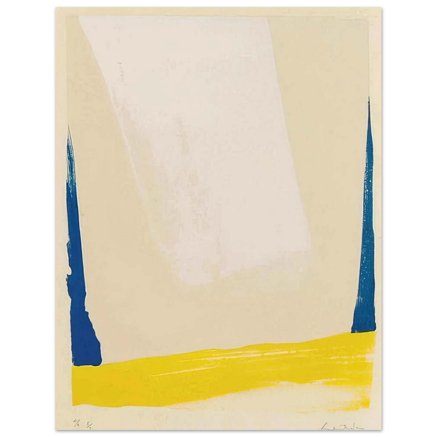 Helen Frankenthaler - White Portal - 1967 Wall art - 75x100 cm / 30x40 inches - Fine Art Poster-canvas - -