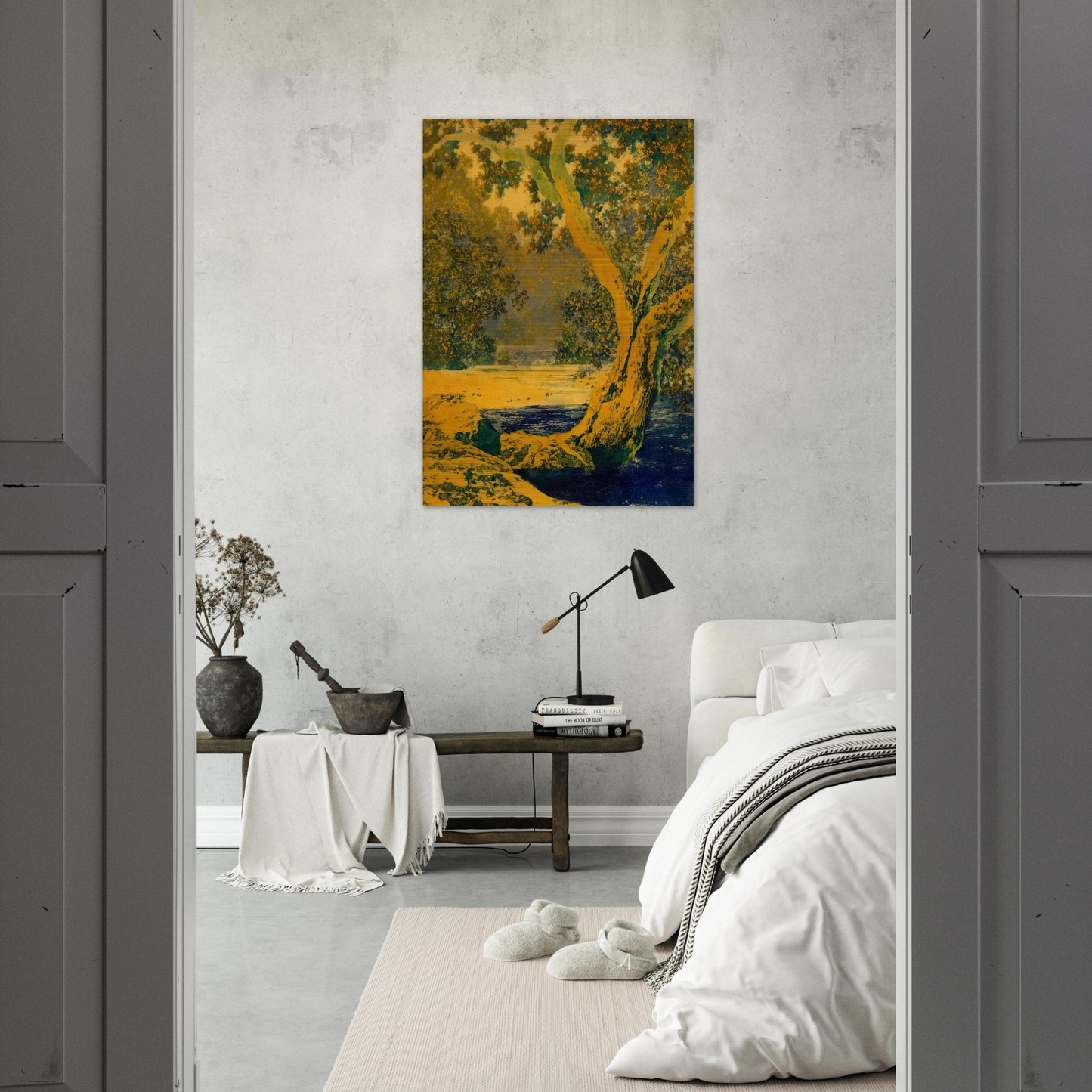 Study for Autumn Brook - Maxfield Parrish Brushed Aluminum Print - 70x100 cm / 28x40 inches | Maxfield Parrish Aluminum Print | Maxfield Parrish Prints