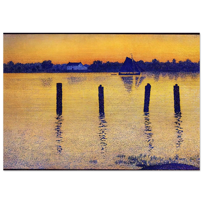SAILBOATS ON THE RIVER SCHELDT 1892 - Theo van Rysselberghe Brushed Aluminum Print - 70x100 cm / 28x40 inches | Theo van Rysselberghe Aluminum Print | Theo van Rysselberghe Prints