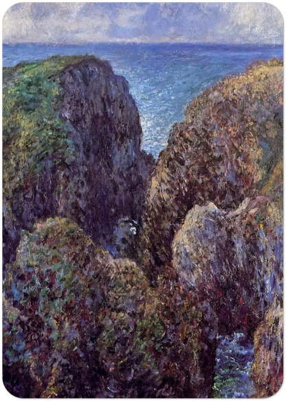 Group of Rocks at Port-Goulphar By claude monet Pack of 10 Post Cards | claude monet Post Cards | A6 (10.5 x 14.8 cm) - 4.1 x 5.8 inches