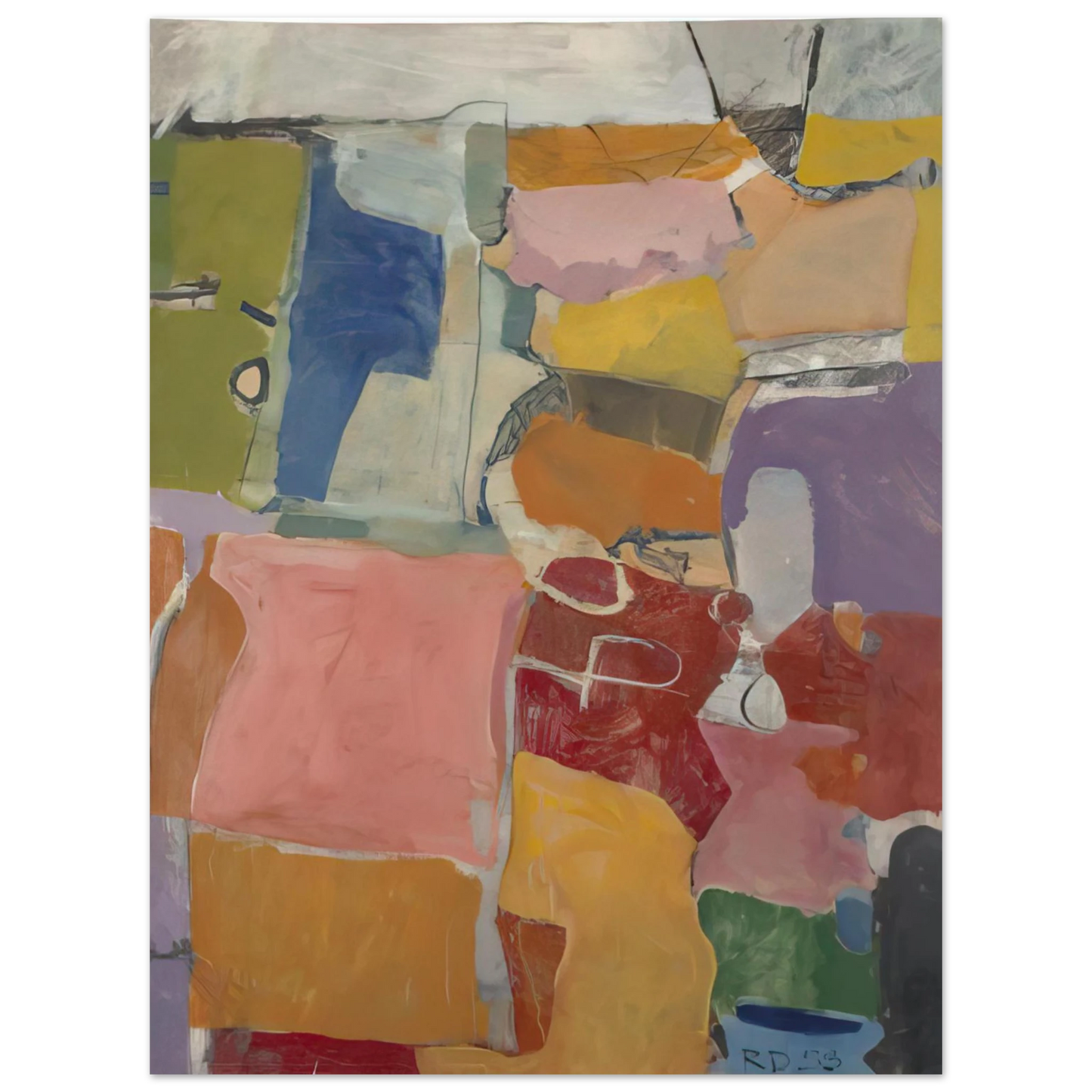 Richard Diebenkorn - Urbana  75x100 cm / 30x40inches Fine Art Poster