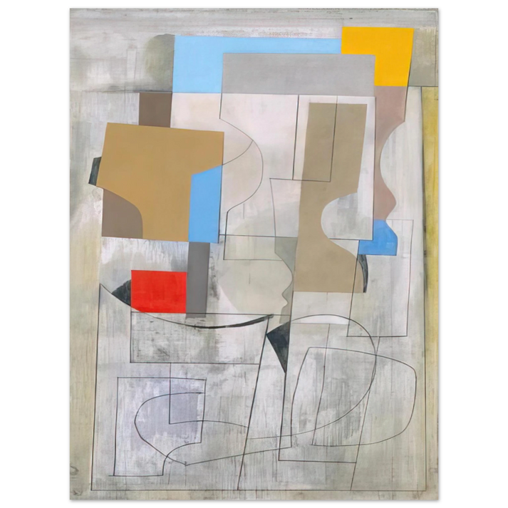 Ben Nicholson - Feb 28-53 vertical seconds - 1953  75x100 cm / 30x40inches Fine Art Poster