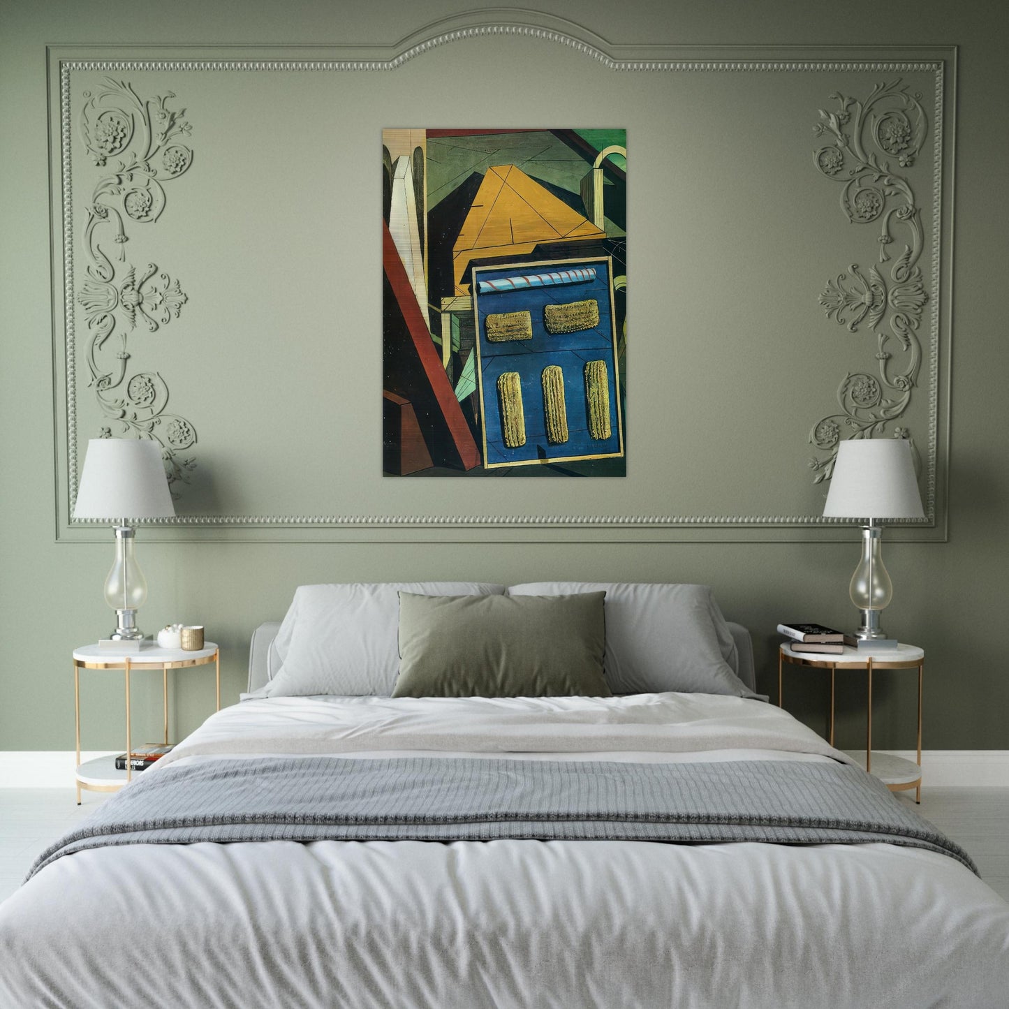 THE GENTLE AFTERNOON 1916 - Giorgio de Chirico Brushed Aluminum Print - 70x100 cm / 28x40 inches | Giorgio de Chirico Aluminum Print | Giorgio de Chirico Prints