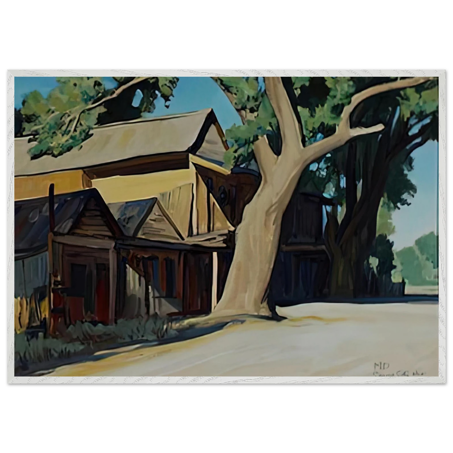 Maynard Dixon - OLD CHINATOWN CARSON CITY NEVADA 1937 Wall art - A3 (29.7 x 42  cm) - Fine Art Poster-canvas - -