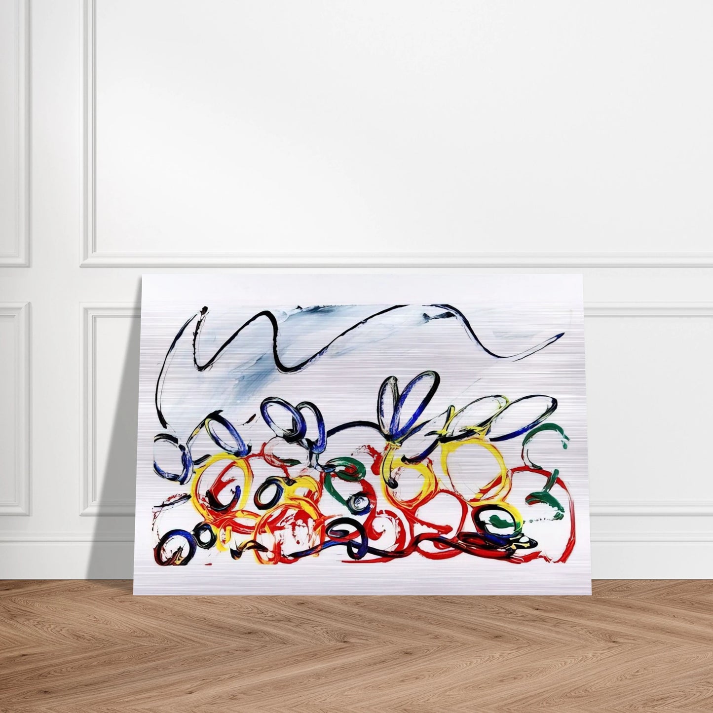 Acerbo - 1983 - Mario Schifano Brushed Aluminum Print - 70x100 cm / 28x40 inches | Mario Schifano Aluminum Print | Mario Schifano Prints